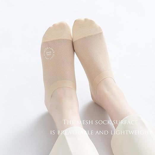 š„Ultra Thin Liner Socks Non Slip ComBed Cotton No Show Socks