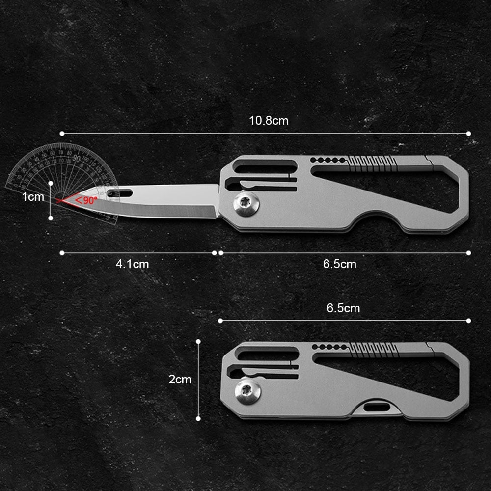 Mini Titanium Alloy Portable EDC Keychain Folding Pocket Knife
