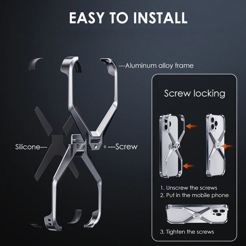 X Shape Anti-Fall Bare Phone Case