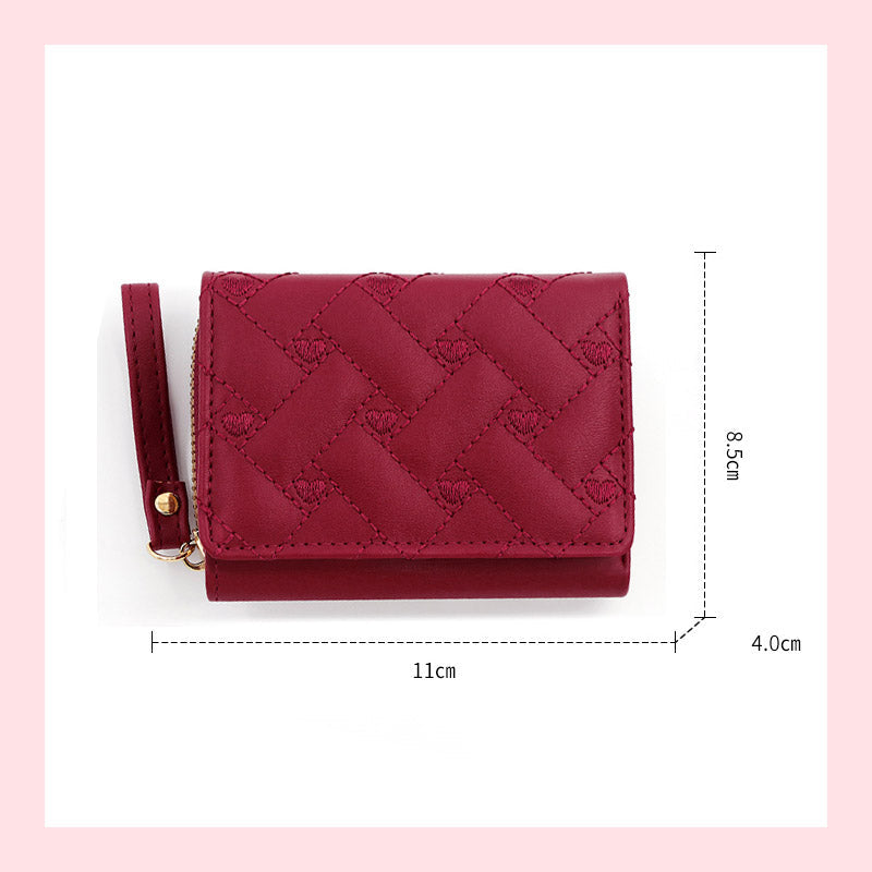 Women's Short Embroidered Wallet