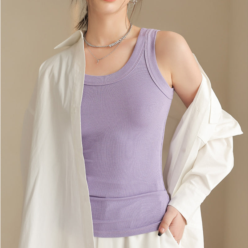 Knitted Vest With Small Camisole