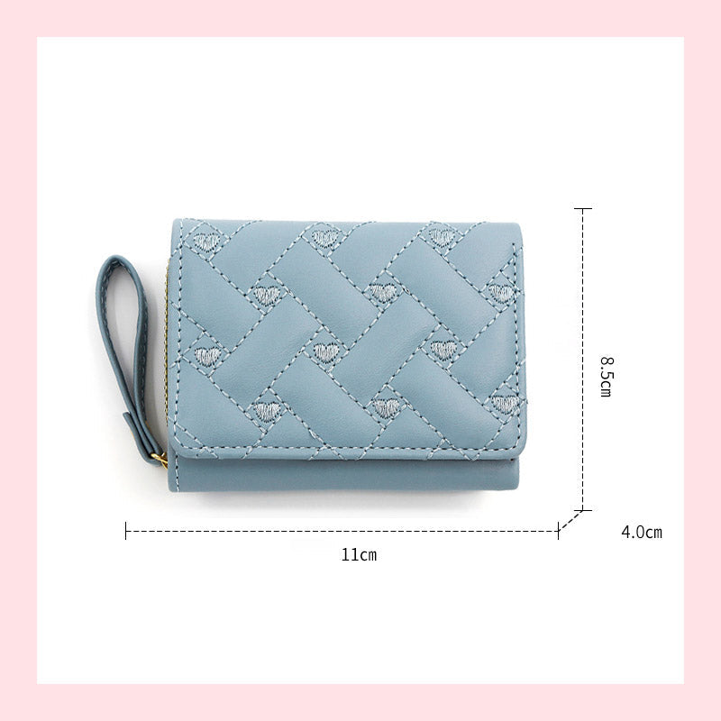 Women's Short Embroidered Wallet