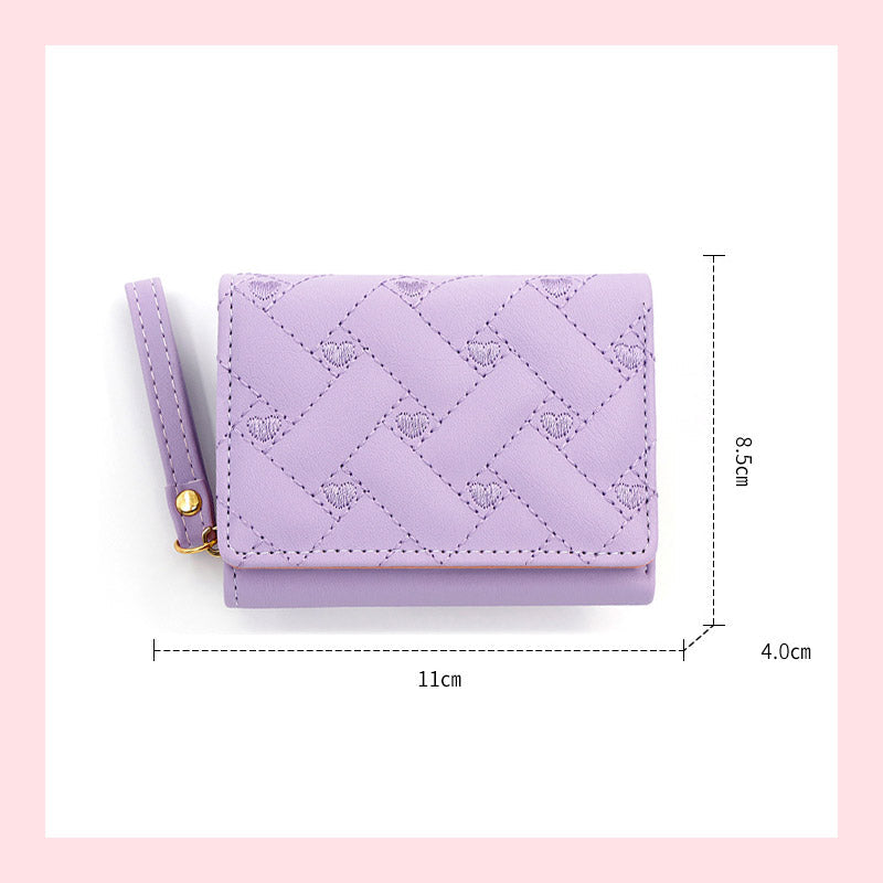 Women's Short Embroidered Wallet