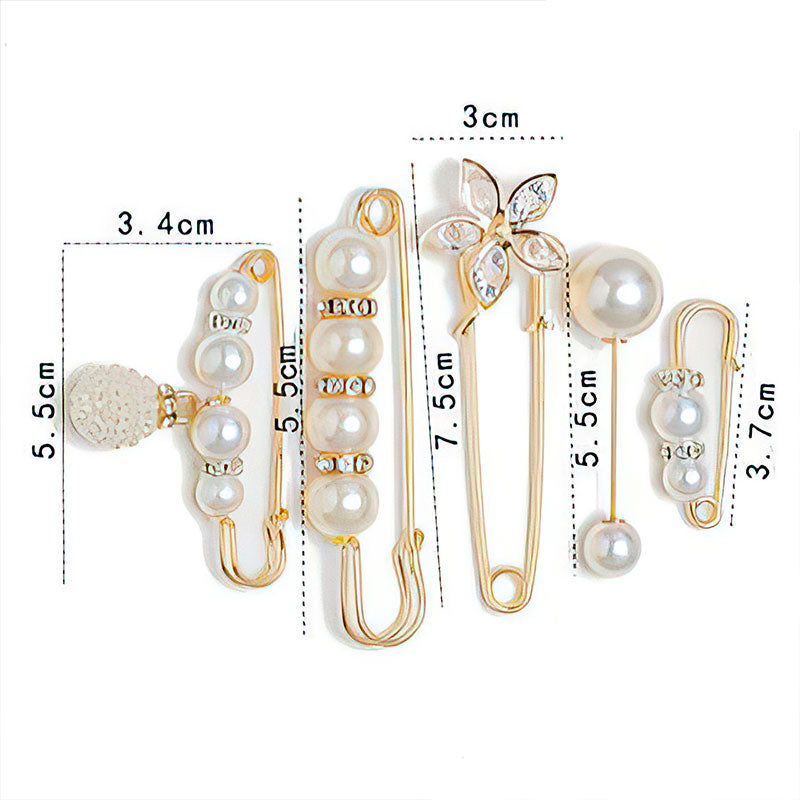 Pearl Brooch Clothing Decoration Clips