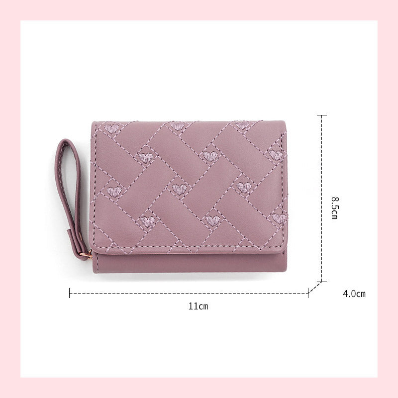 Women's Short Embroidered Wallet