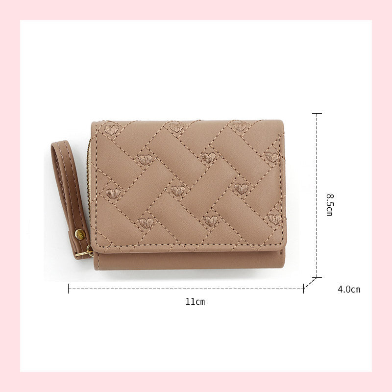 Women's Short Embroidered Wallet