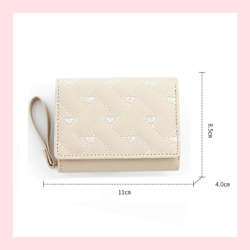Women's Short Embroidered Wallet