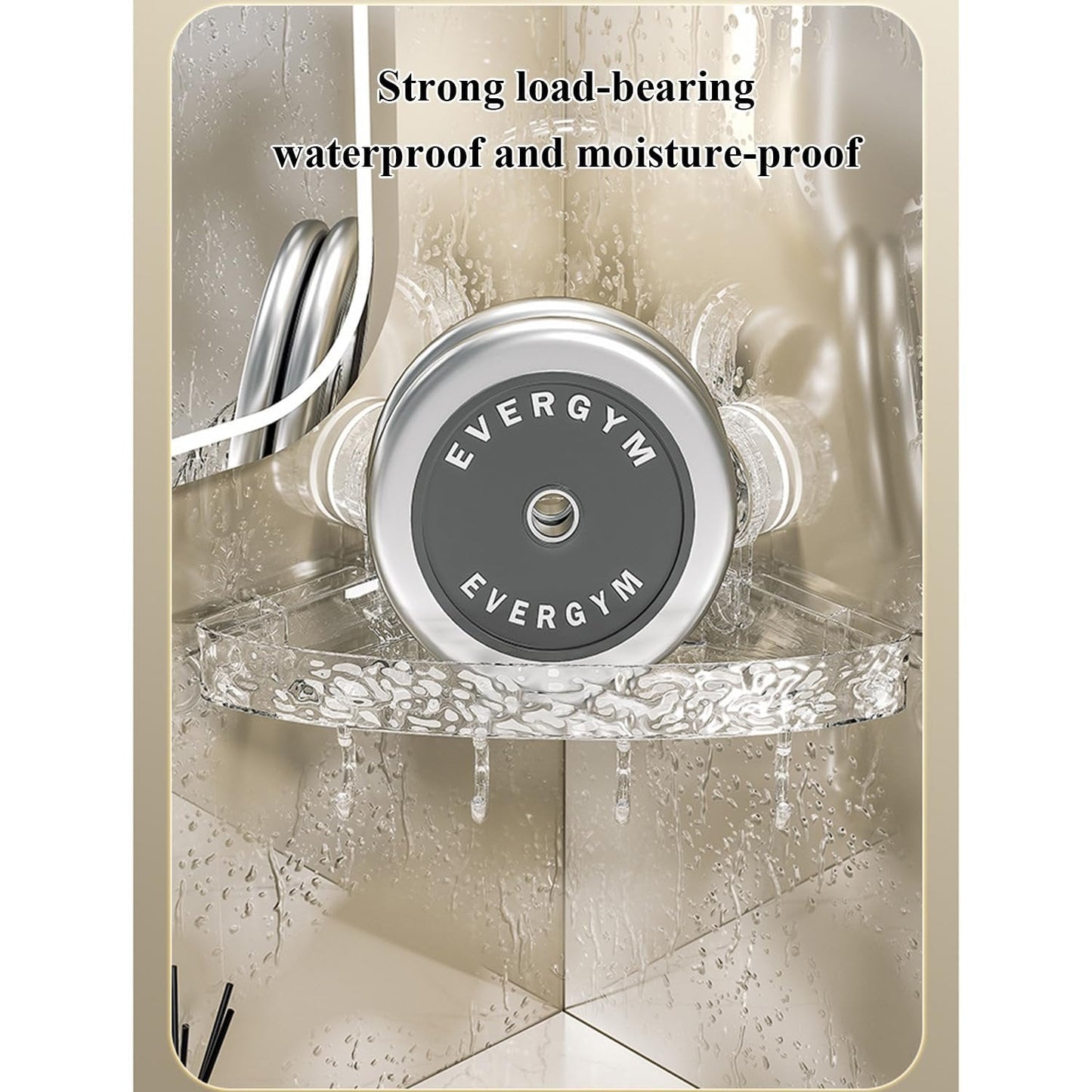 Lightweight, punch-free storage rack in luxury style/Suction cup wall-mounted storage rack