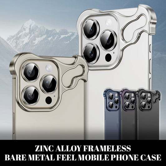 Zinc Alloy Frameless Bare Metal Feel Mobile Phone Case