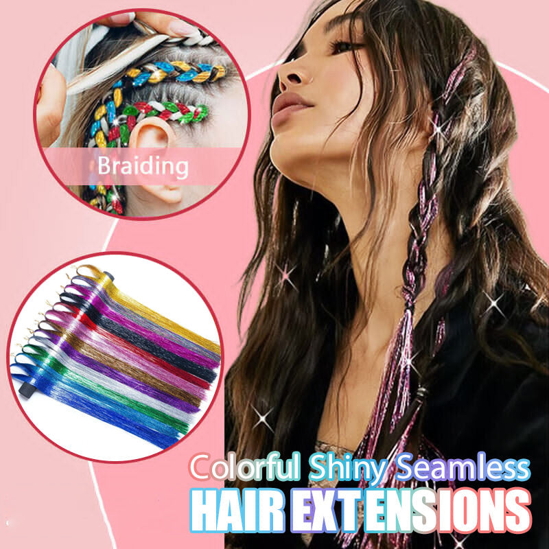 Colorful Shiny Seamless Hair Extensions