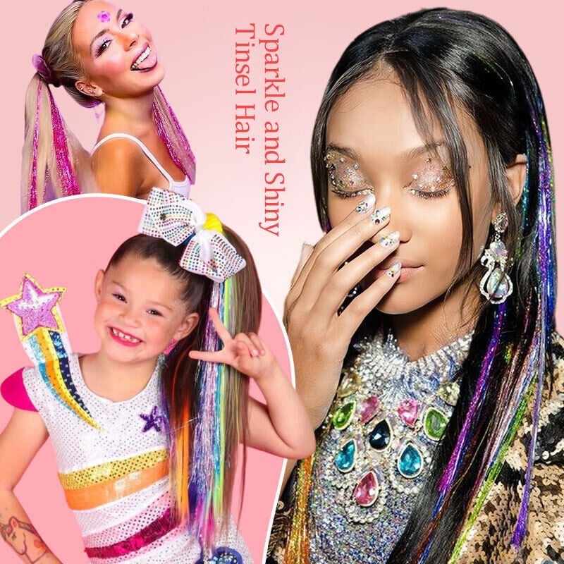 Colorful Shiny Seamless Hair Extensions