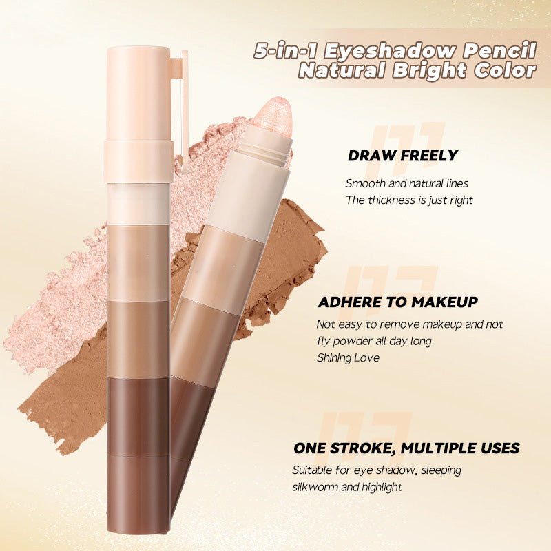 5-in-1 Eyeshadow Pencil Natural Bright Color