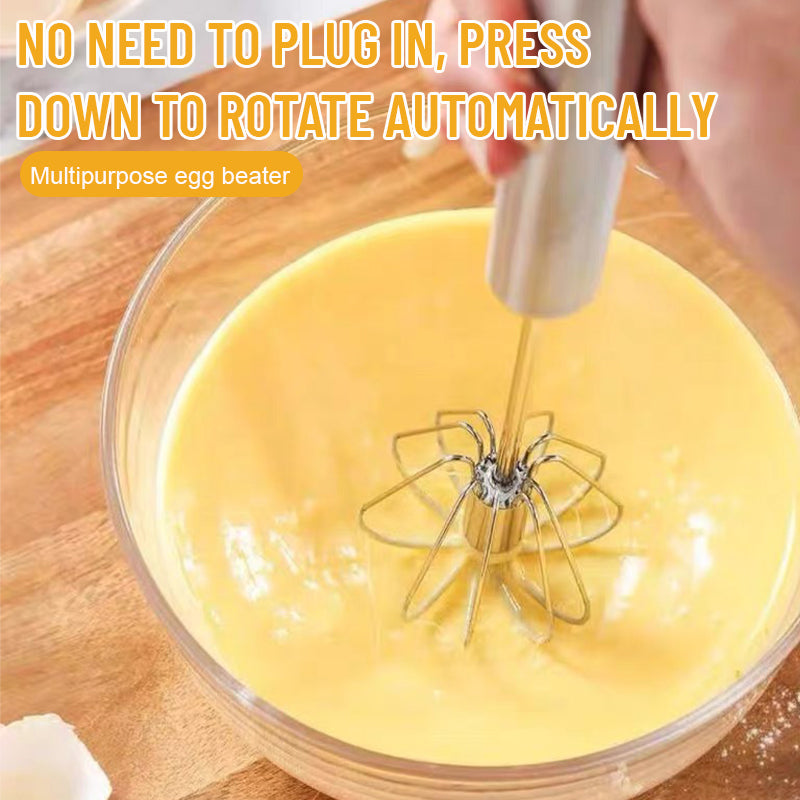 Stainless Steel Press Egg Beater