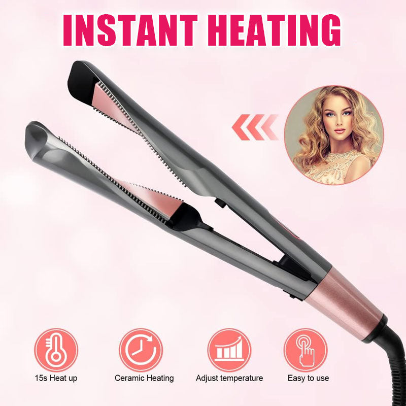 2 In 1 Spiral Curling And Straightening Hair Clip