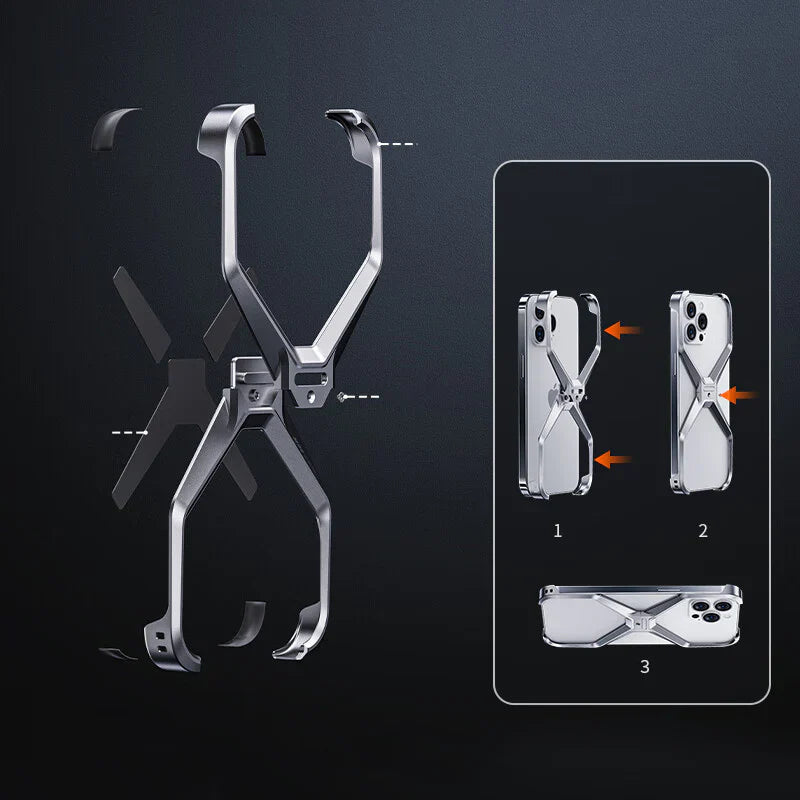 X Shape Anti-Fall Bare Phone Case
