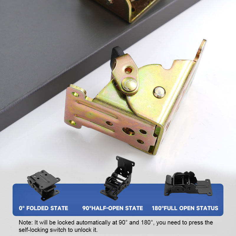 Multifunctional Folding Self-locking Hinge (supports 0°, 90°, 180° folding)