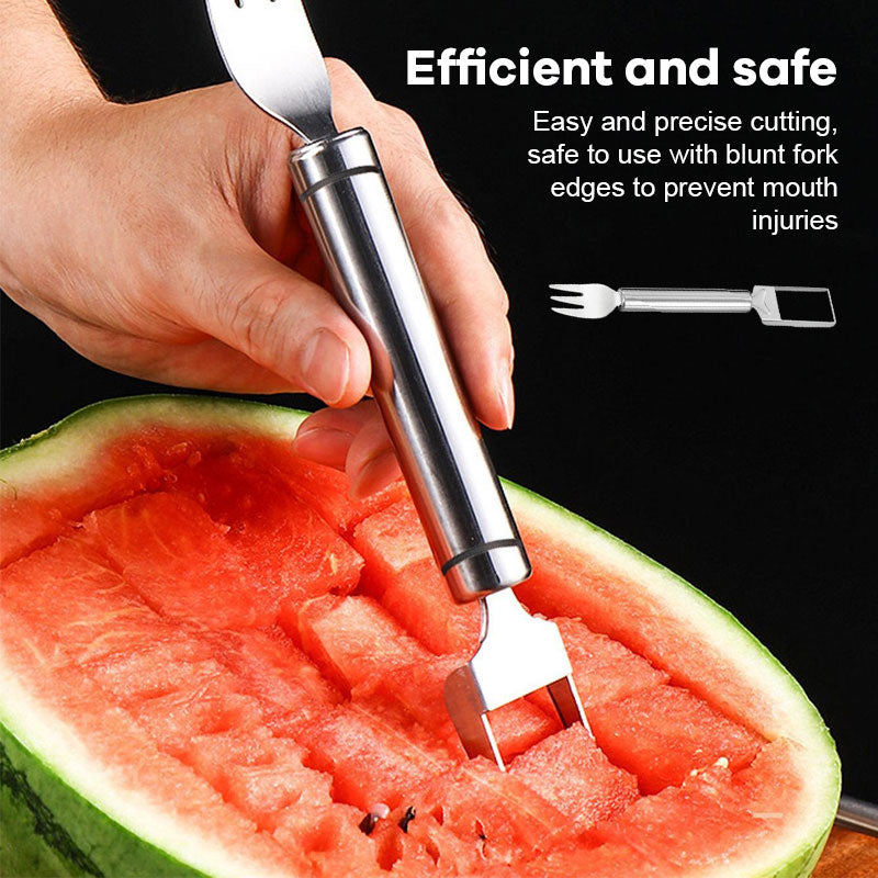 Stainless Steel Double-Ended Watermelon Cutting Fork