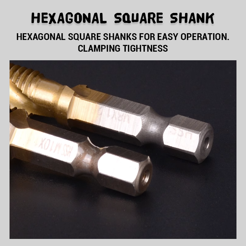 Tapping And Chamfering Integrated Hexagonal Shank Drill