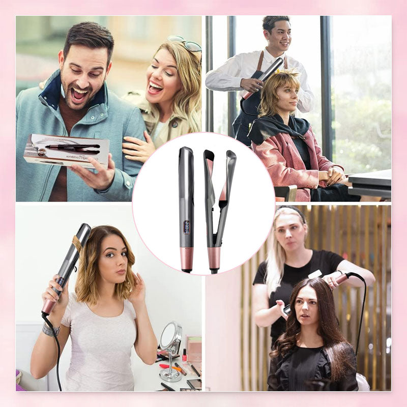 2 In 1 Spiral Curling And Straightening Hair Clip