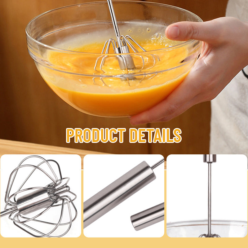 Stainless Steel Press Egg Beater