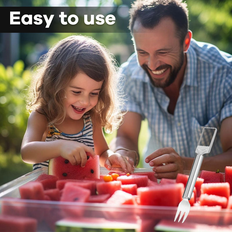 Stainless Steel Double-Ended Watermelon Cutting Fork