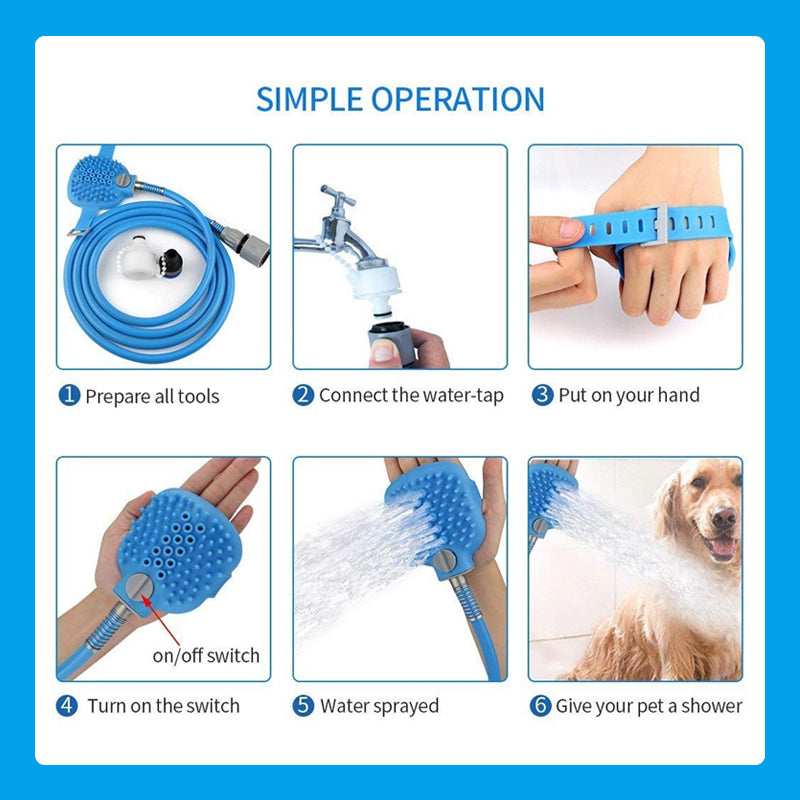 Push-Button Pet Shower