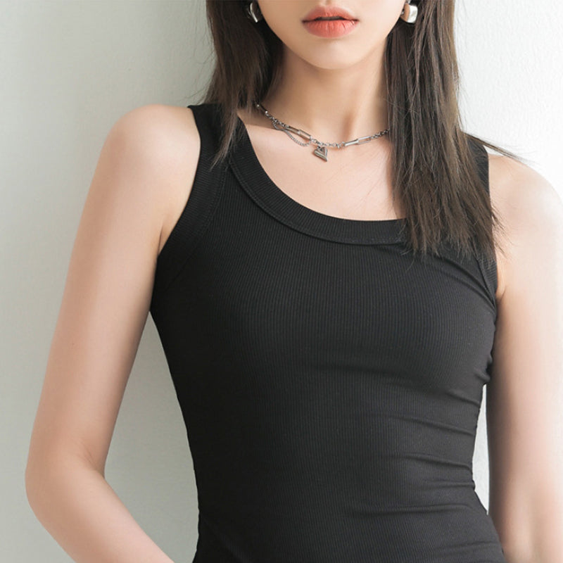 Knitted Vest With Small Camisole