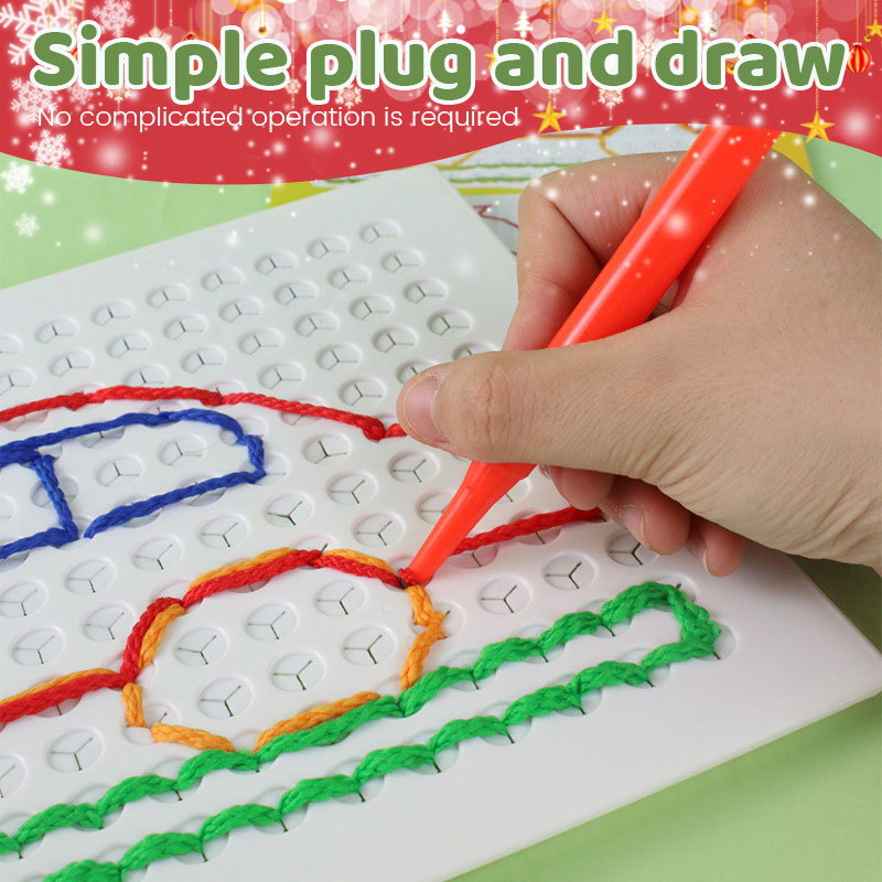 DIY Children's String Braided Drawing Board