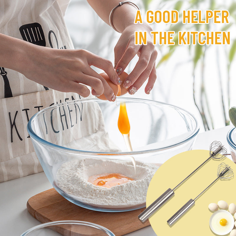 Stainless Steel Press Egg Beater