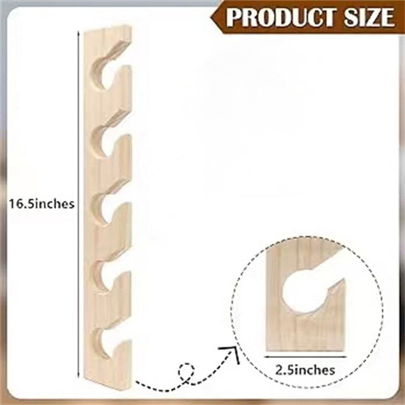 Vertical wooden hat stand for baseball caps