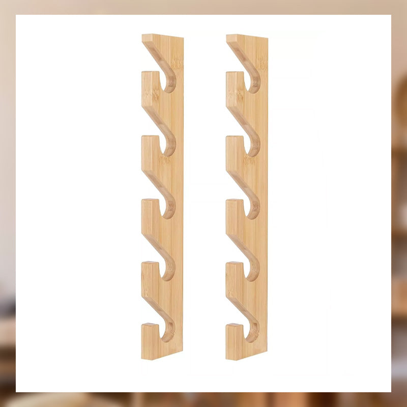 Vertical wooden hat stand for baseball caps