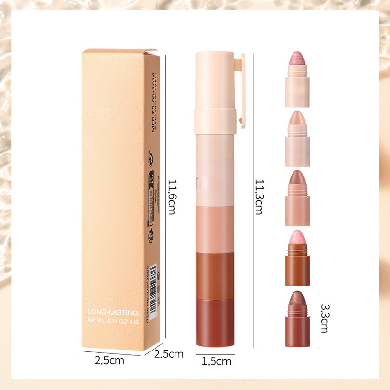 5-in-1 Eyeshadow Pencil Natural Bright Color