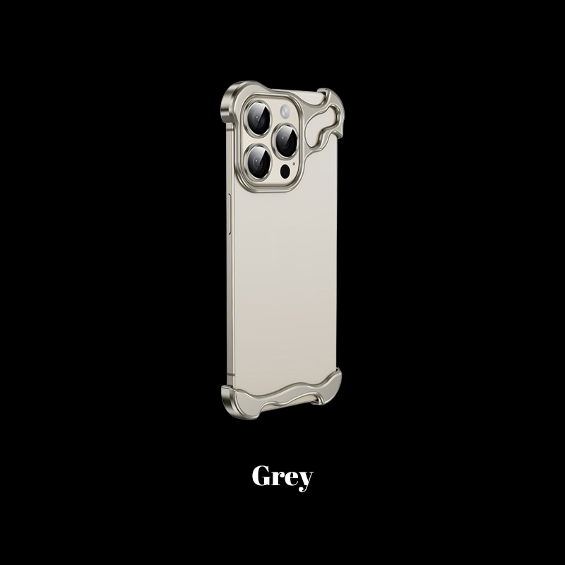 Zinc Alloy Frameless Bare Metal Feel Mobile Phone Case