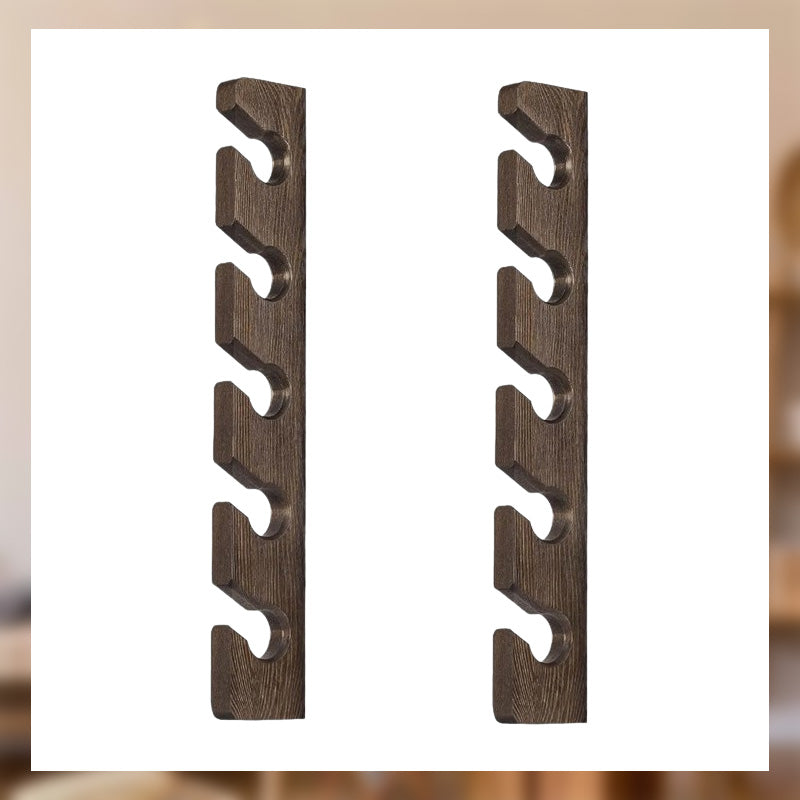 Vertical wooden hat stand for baseball caps