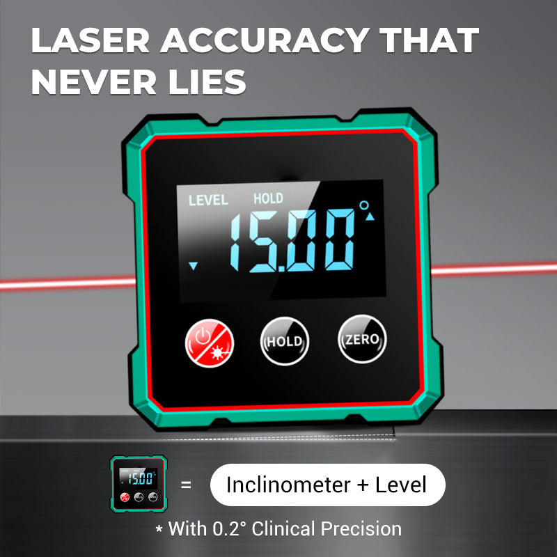 Magnetic Digital Angle Finder with Electronic Laser