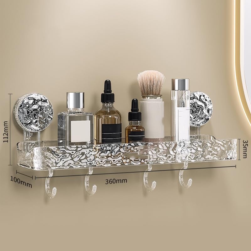 Lightweight, punch-free storage rack in luxury style/Suction cup wall-mounted storage rack