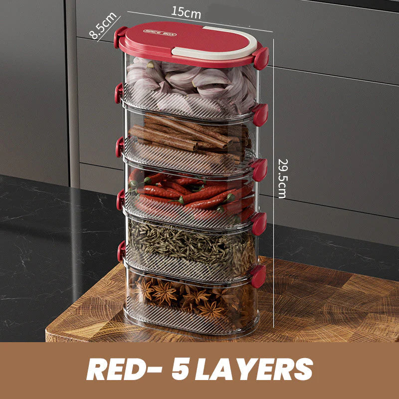 Multi-layer Sealed Spice Organizer