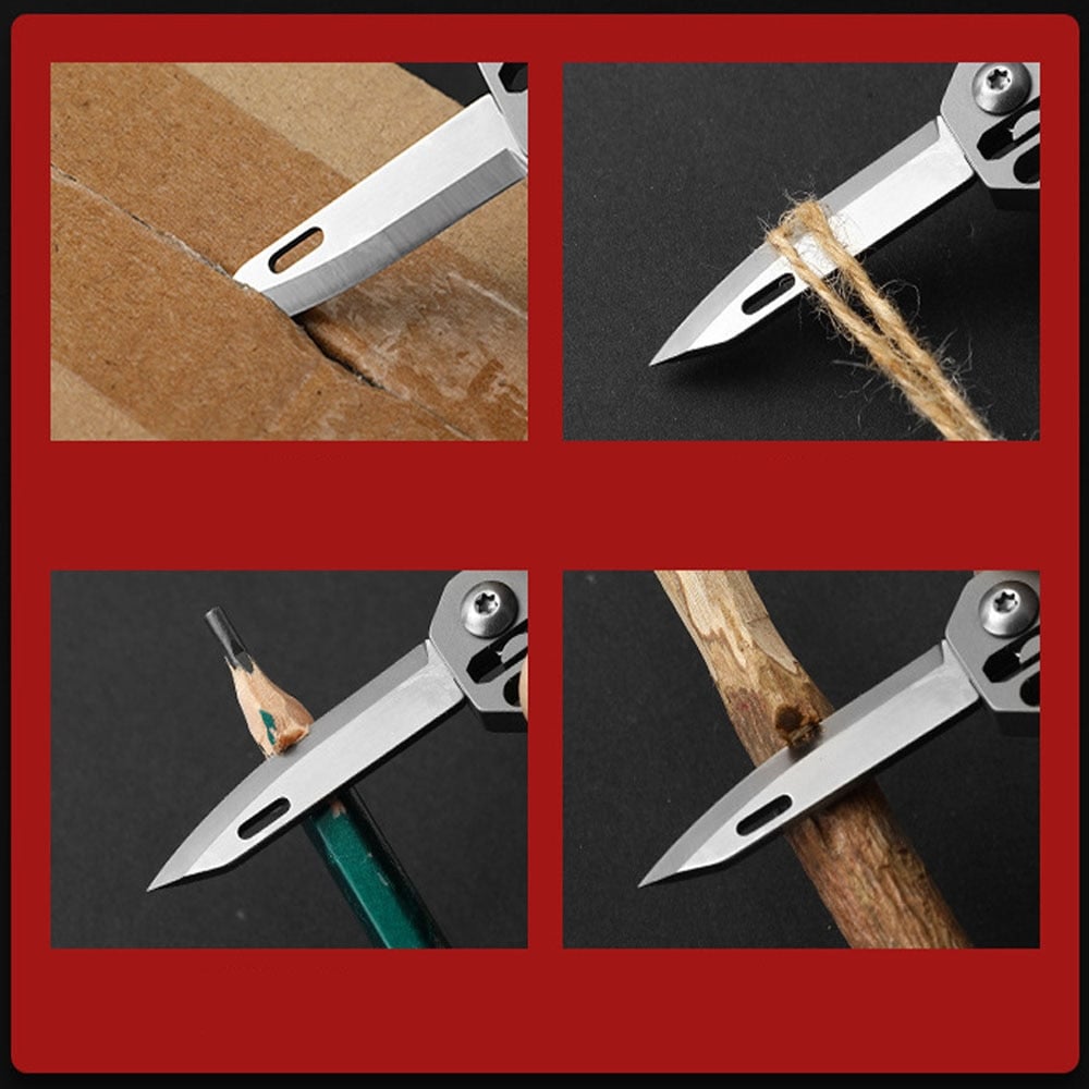 Mini Titanium Alloy Portable EDC Keychain Folding Pocket Knife