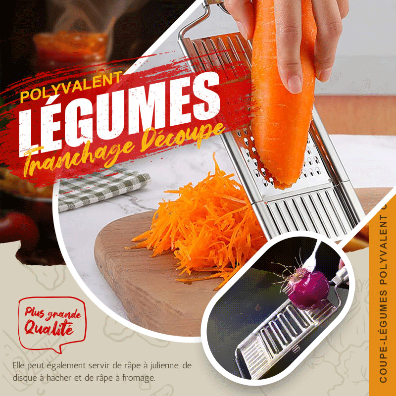 Multi-purpose vegetable slicer with 3 sets of blades