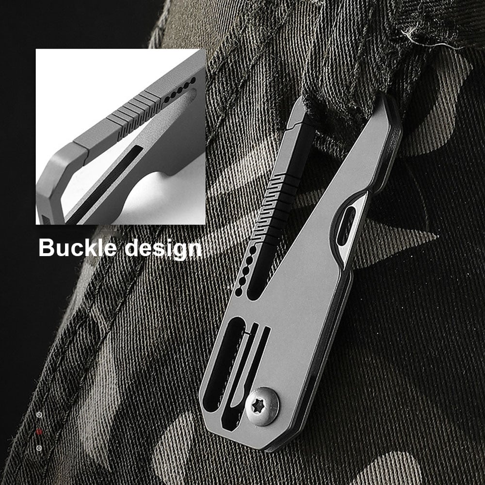 Mini Titanium Alloy Portable EDC Keychain Folding Pocket Knife