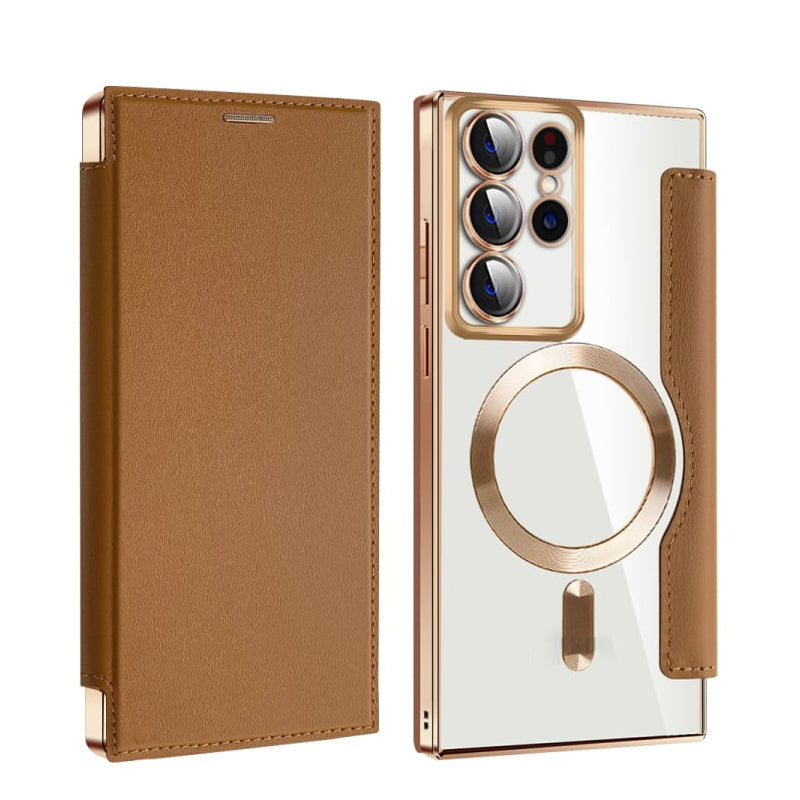 📱2024 New Leather Texture Flip Phone Case