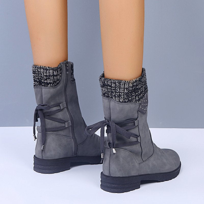 Comfortable Low Heel Mid-Calf Women's Boots