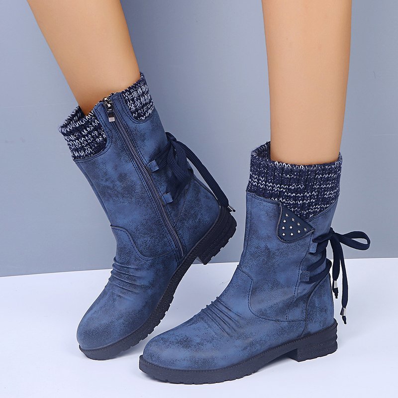 Comfortable Low Heel Mid-Calf Women's Boots
