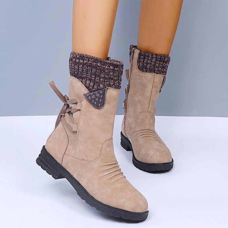 Comfortable Low Heel Mid-Calf Women's Boots
