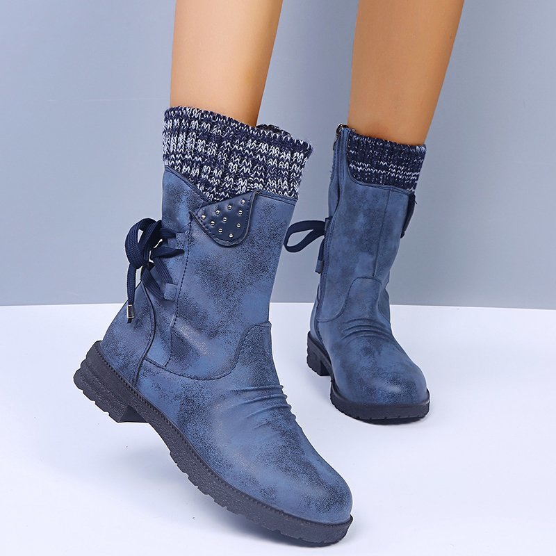 Comfortable Low Heel Mid-Calf Women's Boots