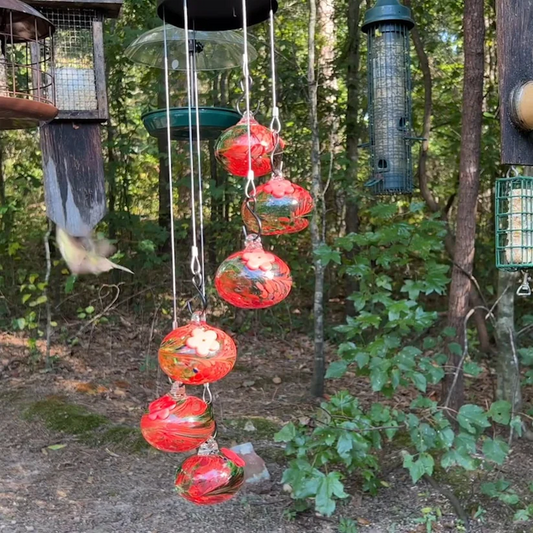 🎉Charming Hummingbird Feeder With Wind Chime