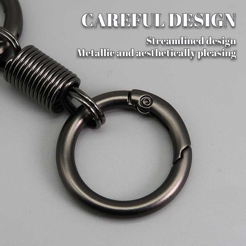 🔥 🎁2024 New Year Hot Sale🎁49% OFF 🔥Nordic Retro Spring Double Ring Keychain