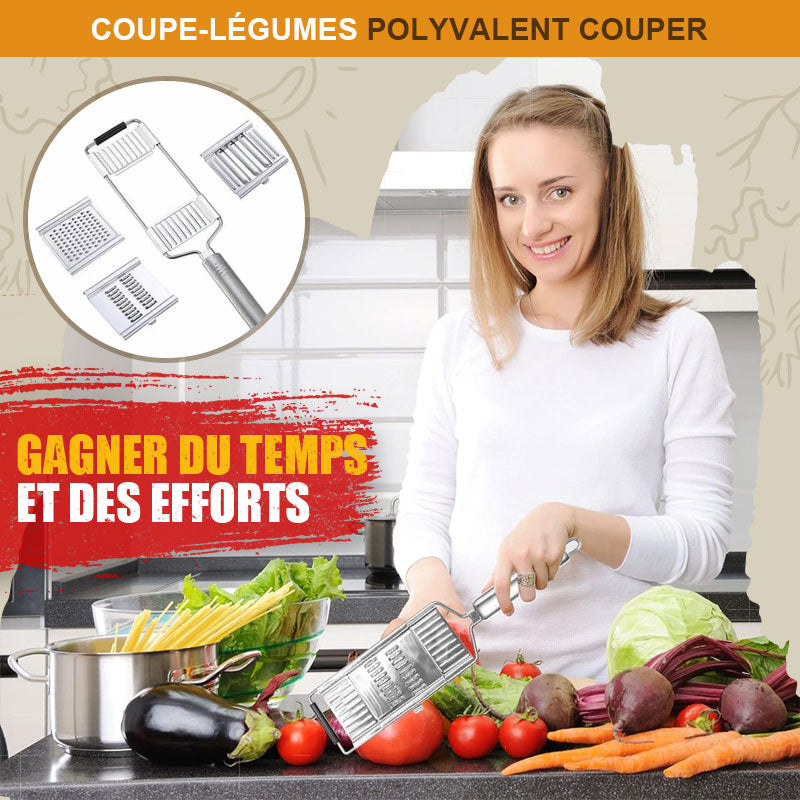 Multi-purpose vegetable slicer with 3 sets of blades