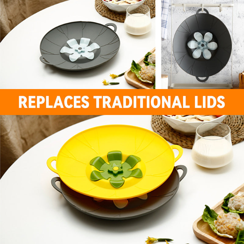 Silicone Flower-Shaped Anti-Overflow Lid