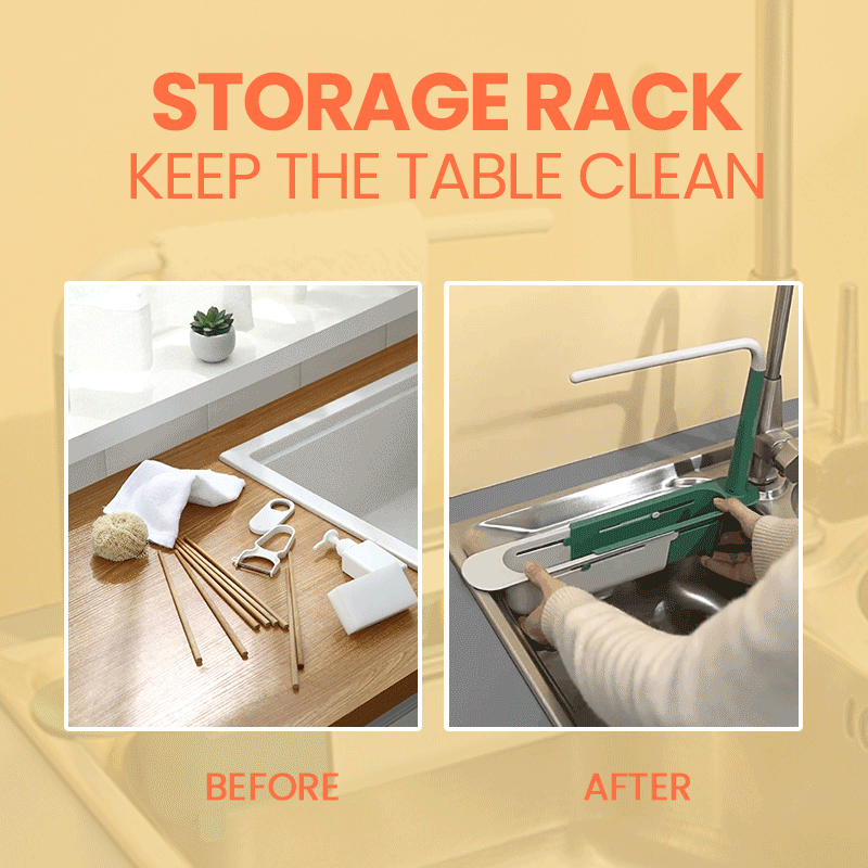 Telescopic 2-in-1 Sink Storage Rack Holder